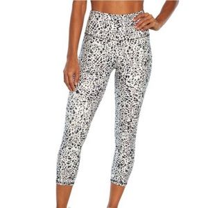BALANCE Collection White Cheetah Print Capri Leggings